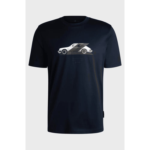 Load image into Gallery viewer, BOSS Porsche x BOSS mercerised-cotton T-shirt with collaborative branding
