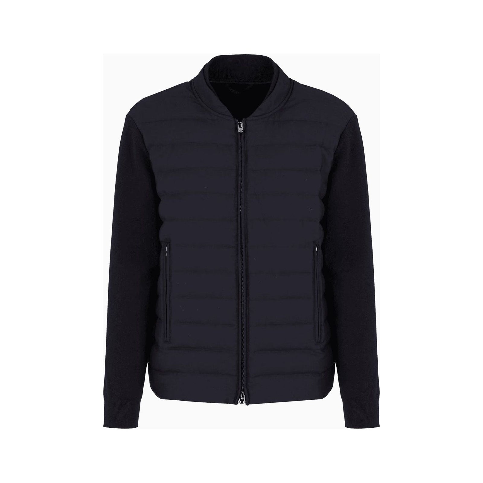 EMPORIO ARMANI Travel Essential knit blouson with quilted insert