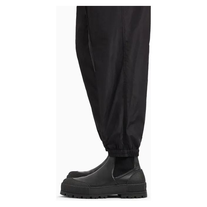 EMPORIO ARMANI LIGHTWEIGHT NYLON TROUSERS WITH STRETCH ANKLE CUFFS - Yooto