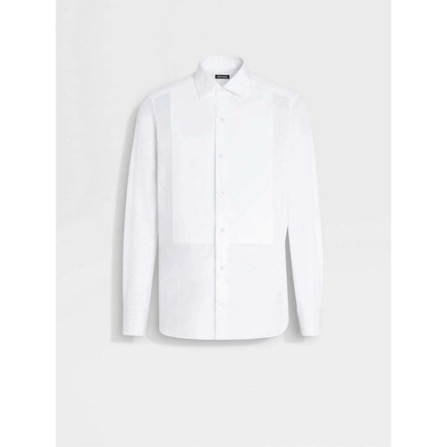 Load image into Gallery viewer, ZEGNA OPTICAL WHITE COTTON TUXEDO SHIRT
