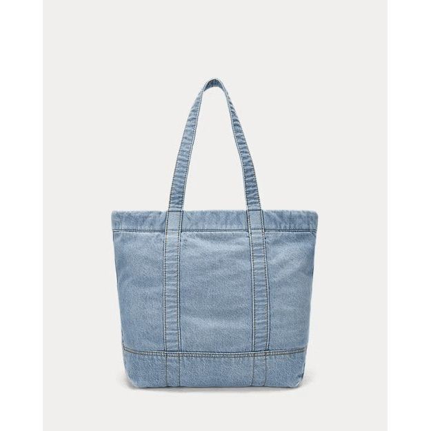 RALPH LAUREN Polo Bear Denim Medium Tote