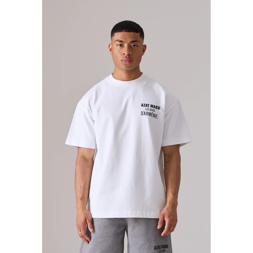 AZAT MARD LES GENS WHITE/BLACK T-SHIRT