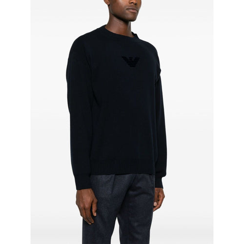 Load image into Gallery viewer, EMPORIO ARMANI logo-flocked sweater
