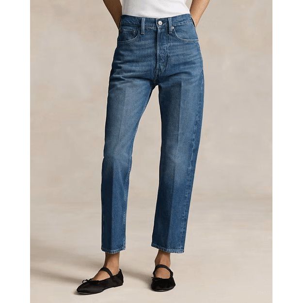 RALPH LAUREN High-Rise Relaxed Straight Crop Jean