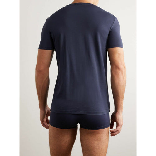 Load image into Gallery viewer, ZEGNA NAVY BLUE STRETCH MODAL T-SHIRT
