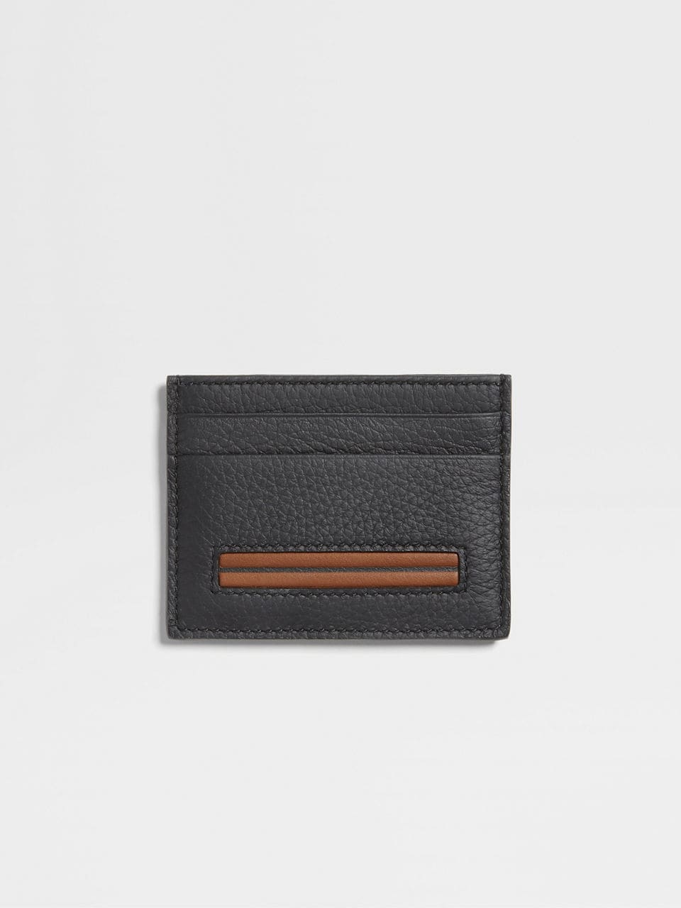 ZEGNA BLACK DEERSKIN CARD CASE