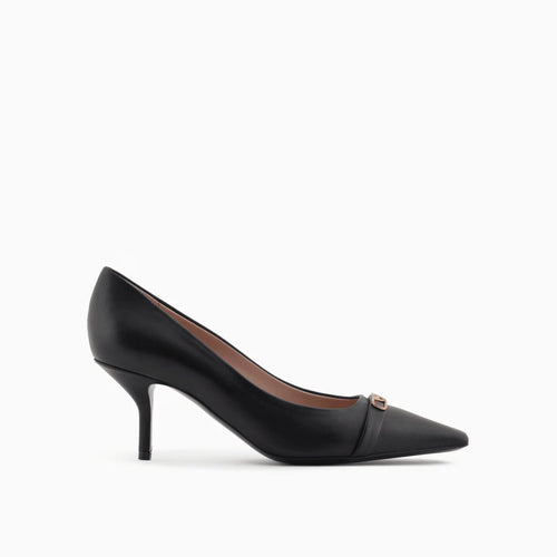 Load image into Gallery viewer, EMPORIO ARMANI Nappa-leather court shoes with eagle plate
