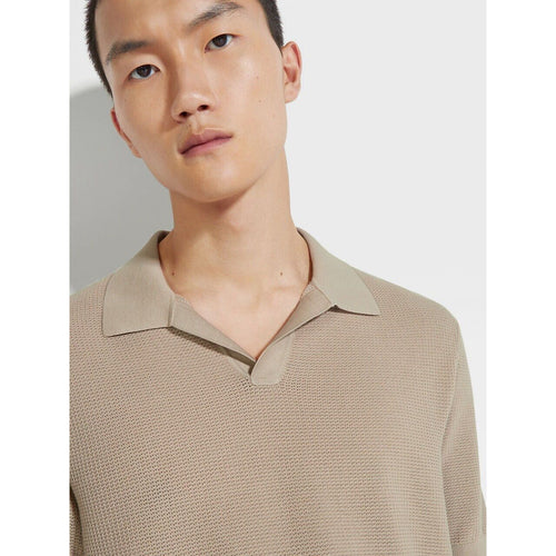 Load image into Gallery viewer, ZEGNA LIGHT BEIGE PREMIUM COTTON POLO SHIRT
