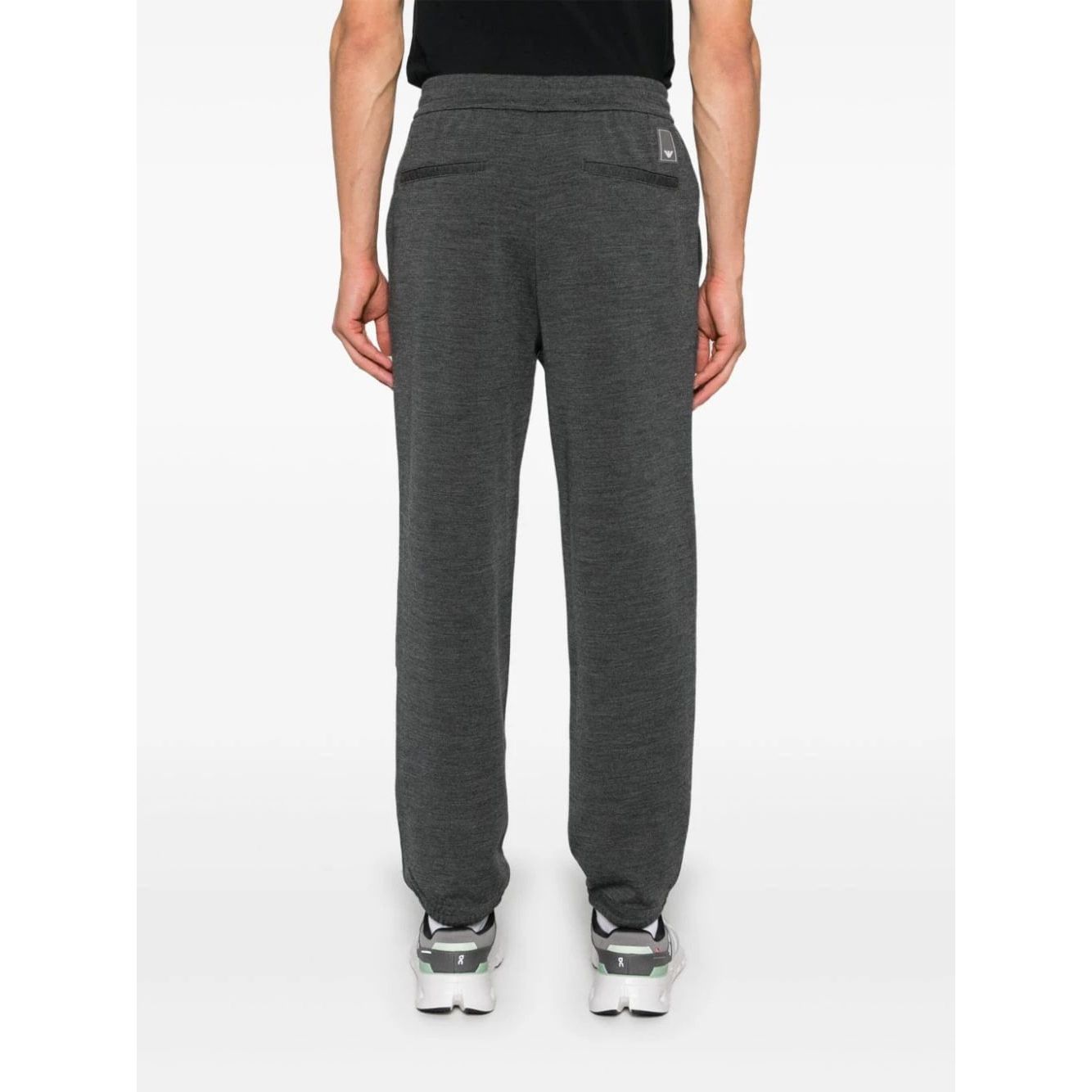 EMPORIO ARMANI mélange-effect track pants