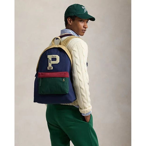 Load image into Gallery viewer, RALPH LAUREN Colour-Blocked Canvas Backpack
