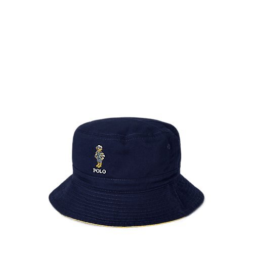 Load image into Gallery viewer, RALPH LAUREN Polo Bear Reversible Twill Bucket Hat
