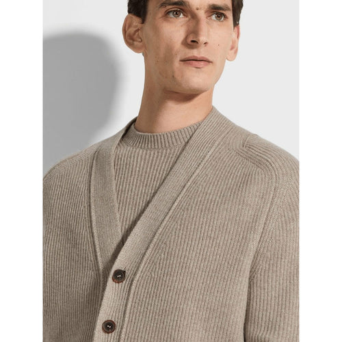 Load image into Gallery viewer, ZEGNA LIGHT TAUPE OASI CASHMERE CARDIGAN
