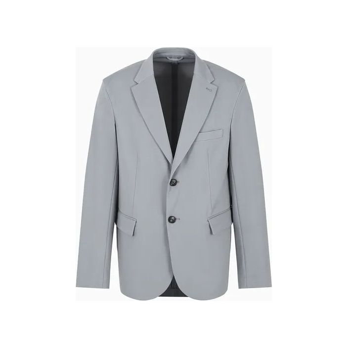 EMPORIO ARMANI TRAVEL ESSENTIALS VISCOSE BLEND JERSEY BLAZER - Yooto