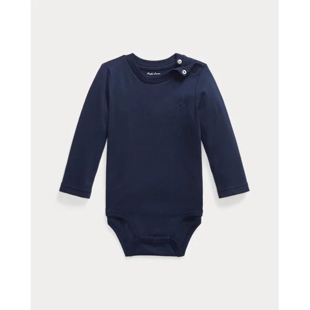 RALPH LAUREN Cotton Jersey Long-Sleeve Bodysuit