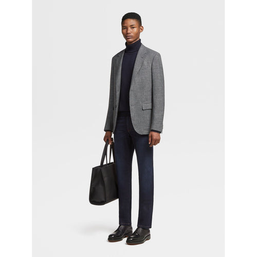 Load image into Gallery viewer, ZEGNA Dark Blue Stone-washed Cotton Roccia Jeans
