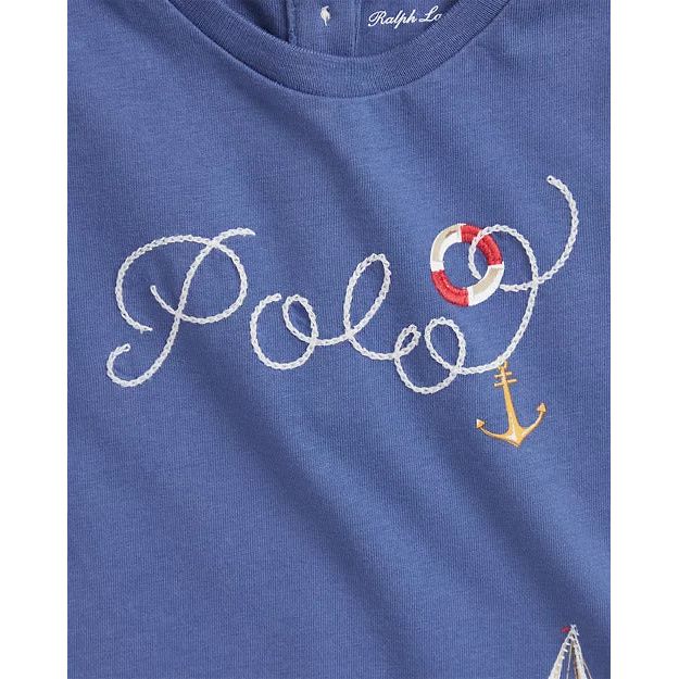 RALPH LAUREN Sailboat Jersey Tee & Legging Set