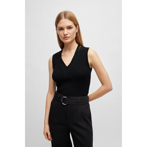 Load image into Gallery viewer, BOSS SLEEVELESS KNIT TOP WITH CUT-OUT DETAILS - Yooto
