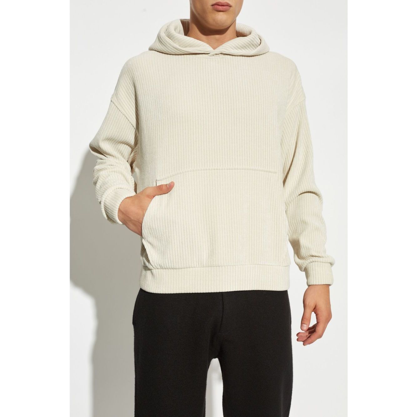 EMPORIO ARMANI corduroy hoodie