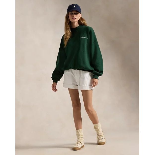 RALPH LAUREN Logo Fleece High-Crewneck