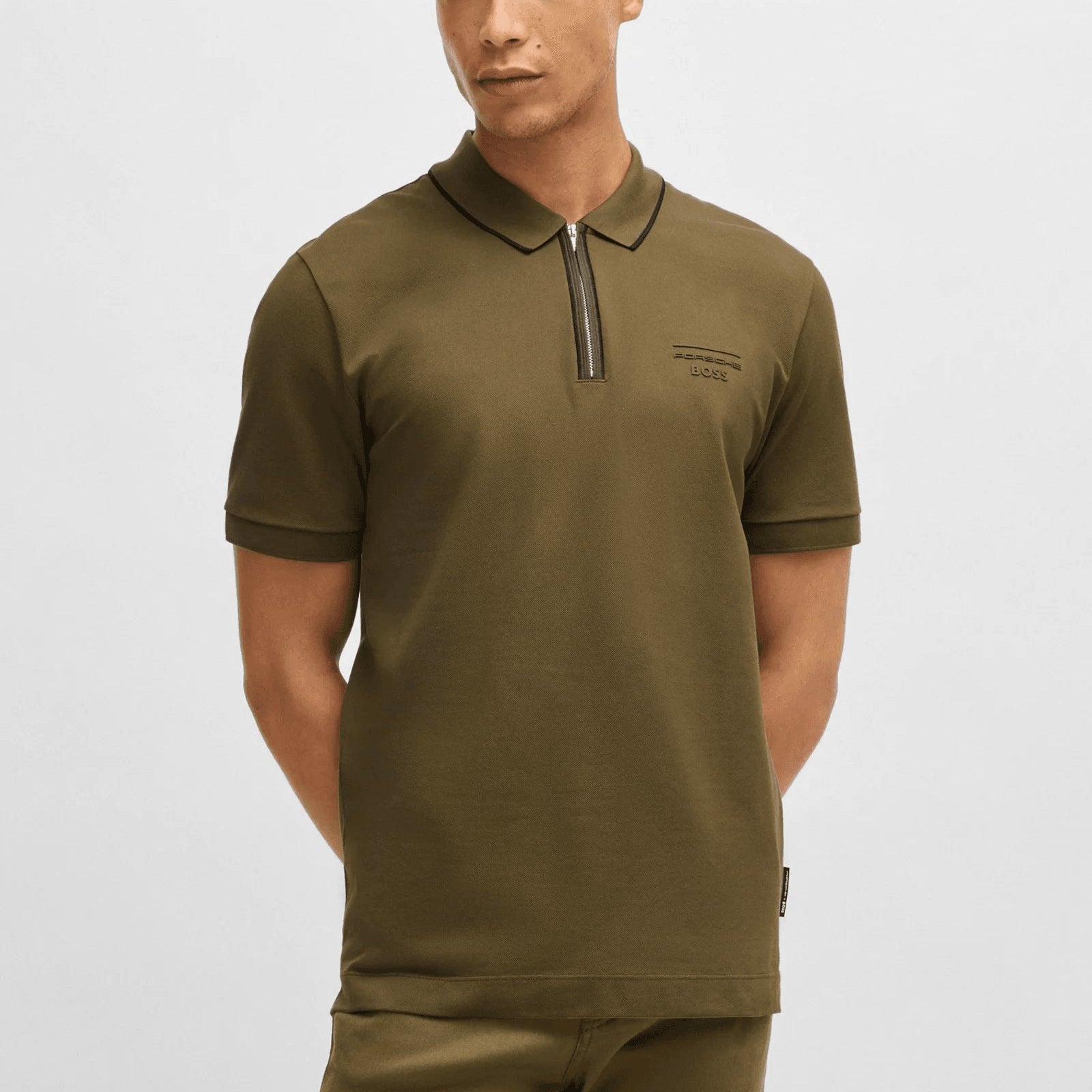 BOSS Porsche x BOSS stretch-cotton polo shirt