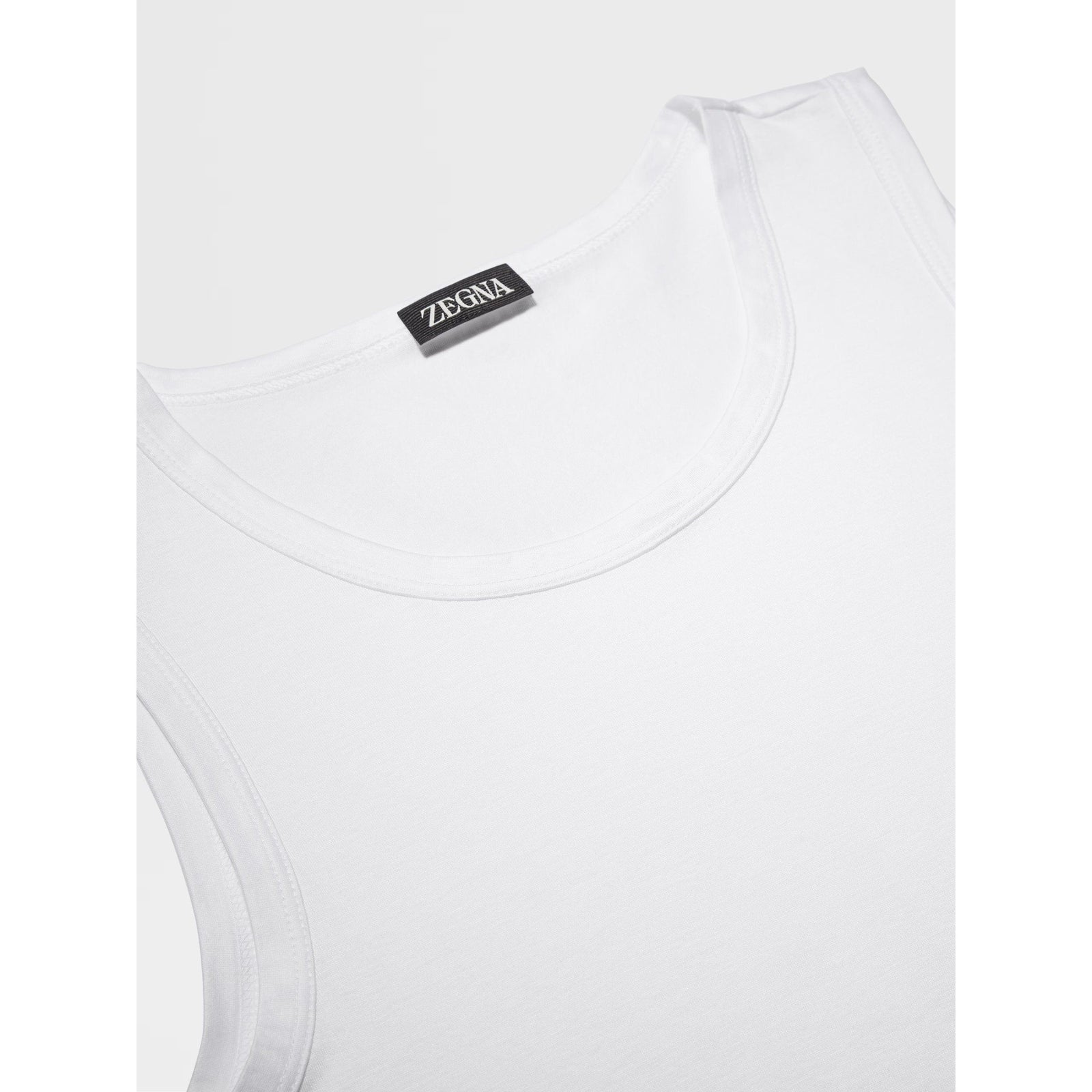 ZEGNA WHITE FILOSCOZIA COTTON TANK