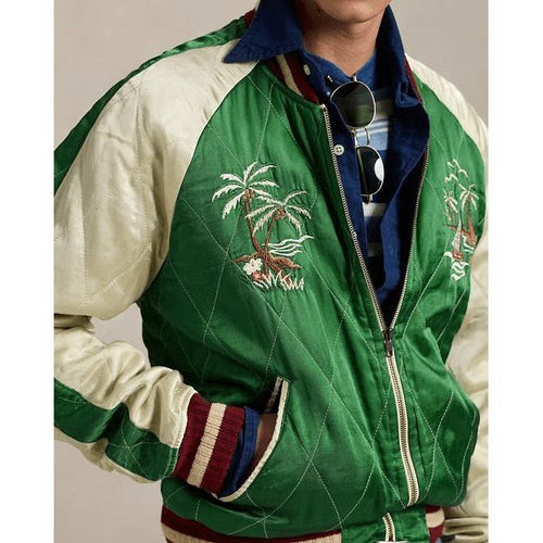 Load image into Gallery viewer, RALPH LAUREN Embroidered Satin Jacket
