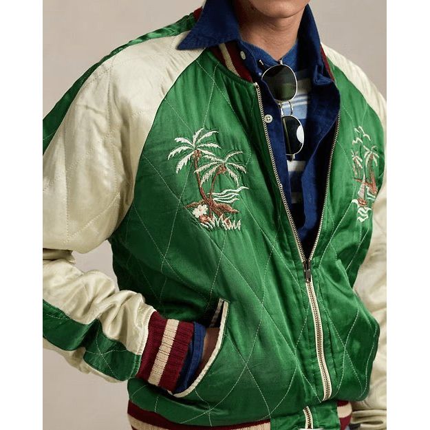 RALPH LAUREN Embroidered Satin Jacket