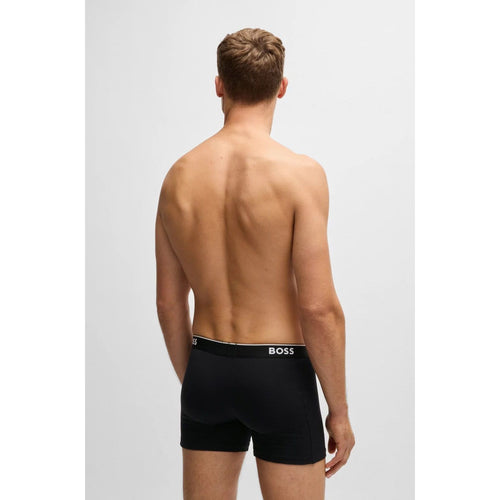 Load image into Gallery viewer, BOSS THREE-PACK OF STRETCH-COTTON BOXER BRIEFS WITH LOGOS
