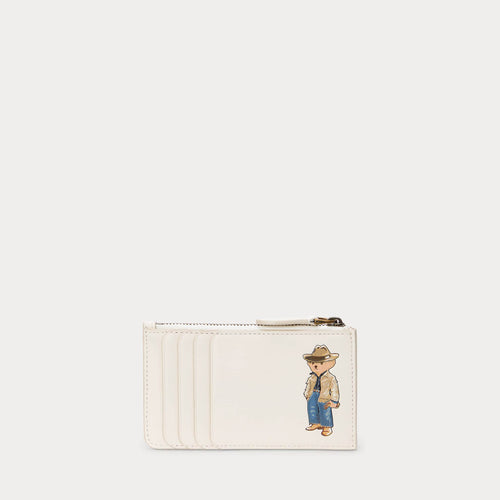 Load image into Gallery viewer, RALPH LAUREN Polo Bear Leather Zip Card Case
