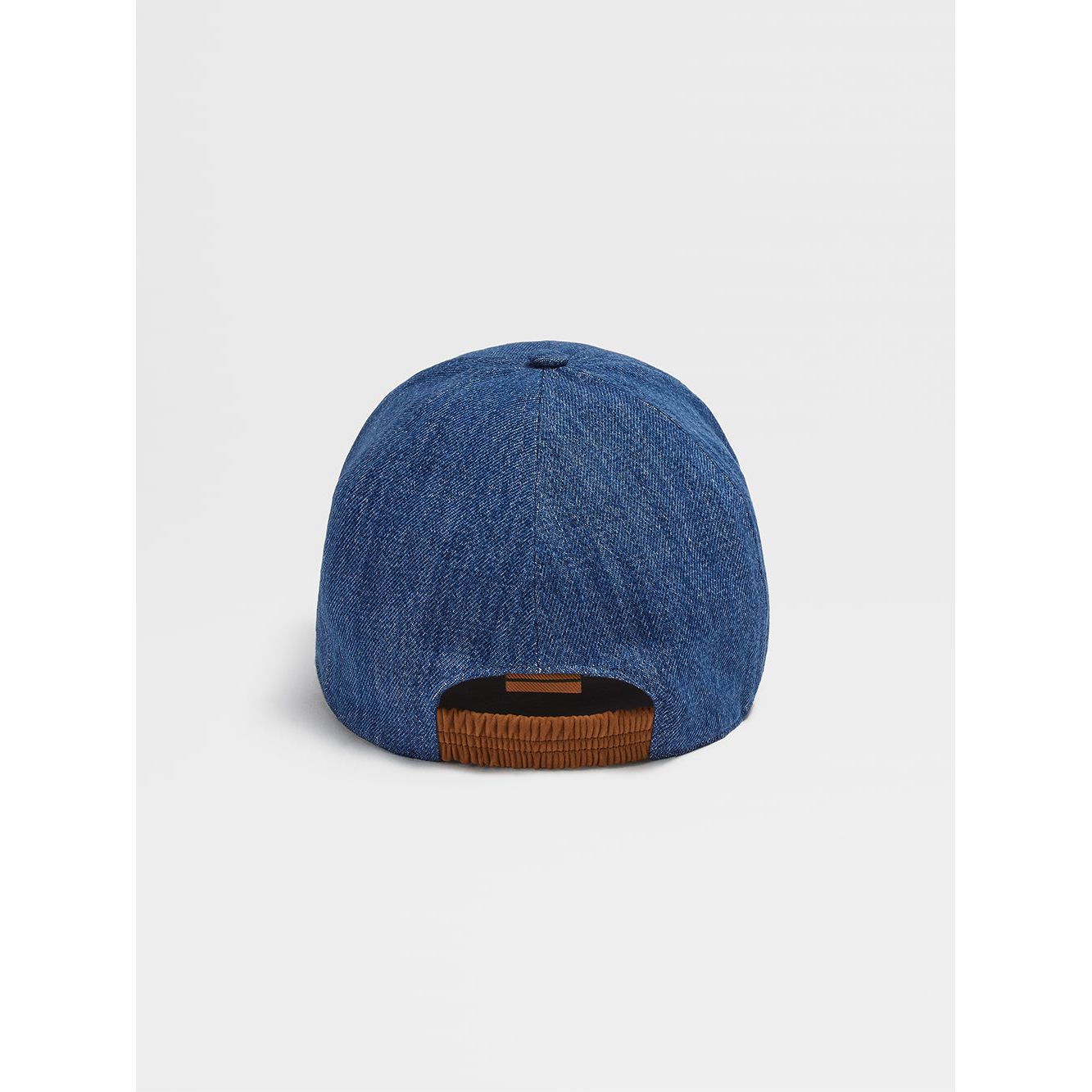 ZEGNA DENIM COTTON BASEBALL CAP