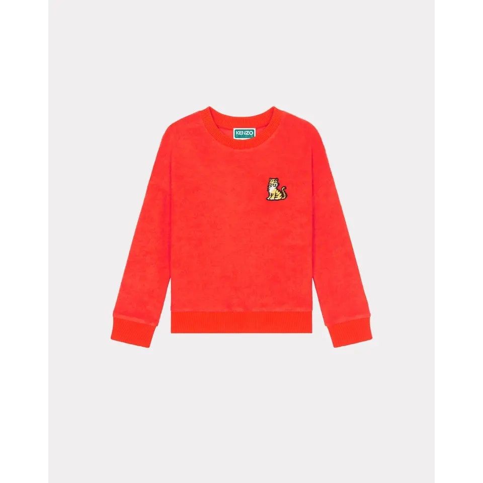 KENZO KIDS EMBROIDERED TOWELLING SWEATSHIRT - Yooto