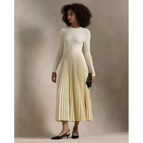 Load image into Gallery viewer, RALPH LAUREN Jumper-Bodice Long-Sleeve Dress
