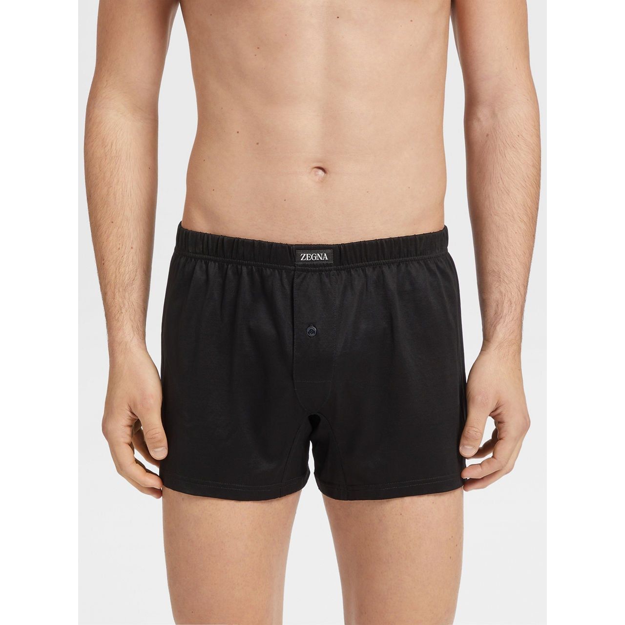 ZEGNA BLACK FILOSCOZIA COTTON BOXER