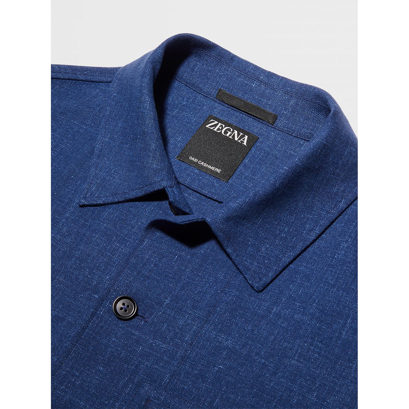 ZEGNA OASI CASHMERE AND LINEN OVERSHIRT