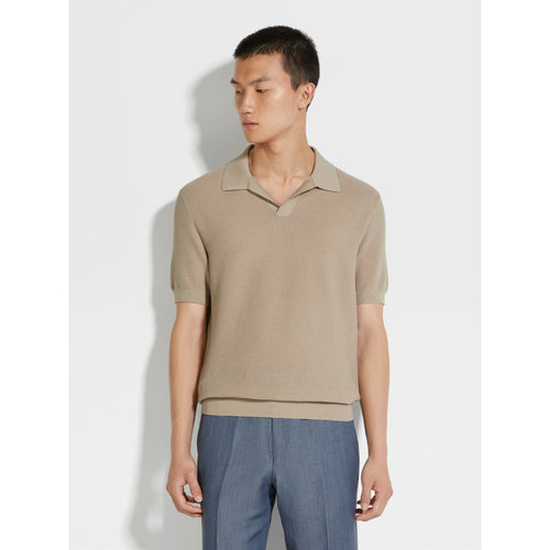 Load image into Gallery viewer, ZEGNA LIGHT BEIGE PREMIUM COTTON POLO SHIRT
