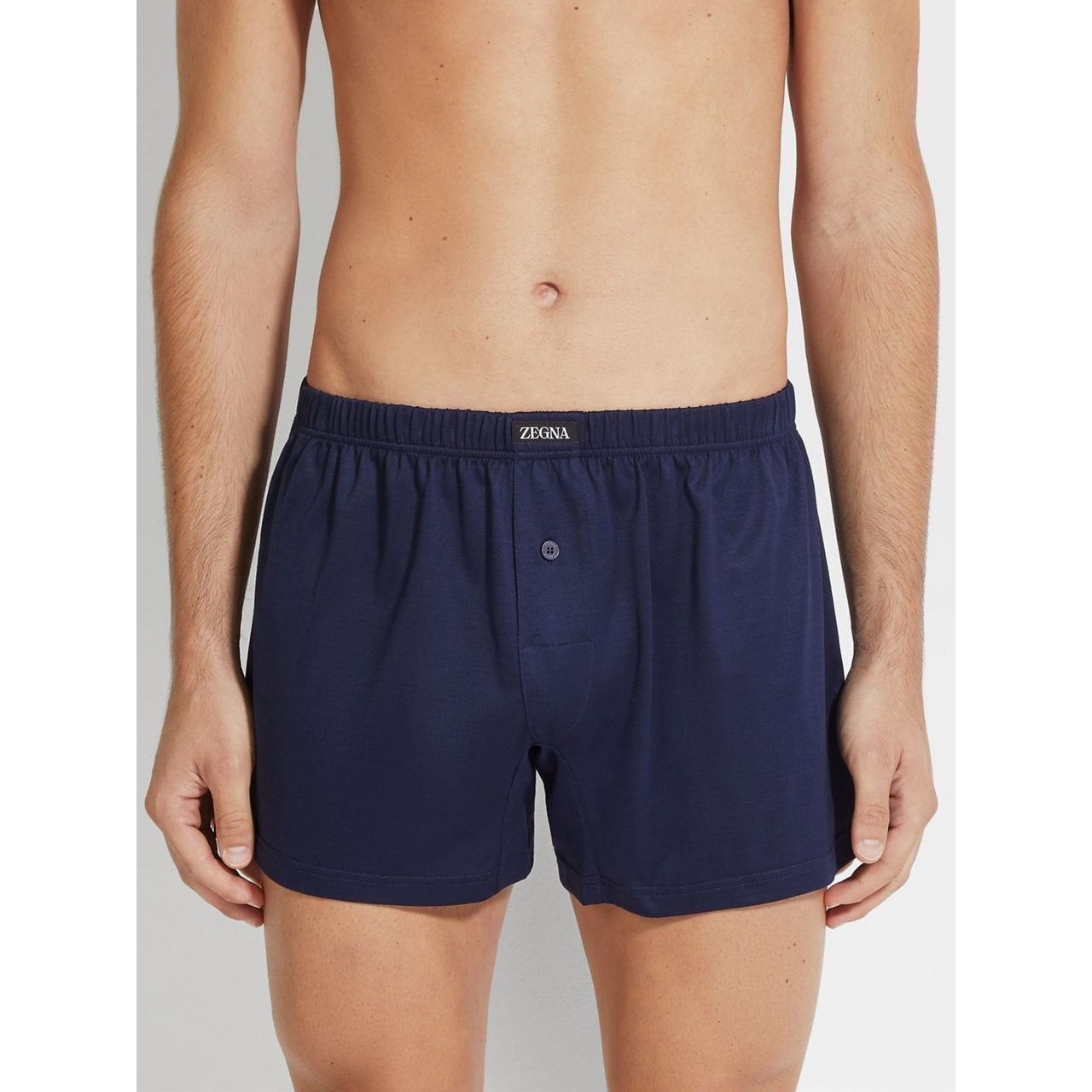 ZEGNA BLUE COTTON BOXERS