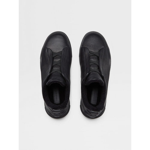 Load image into Gallery viewer, ZEGNA BLACK DEERSKIN TRIPLE STITCH™ SNEAKERS
