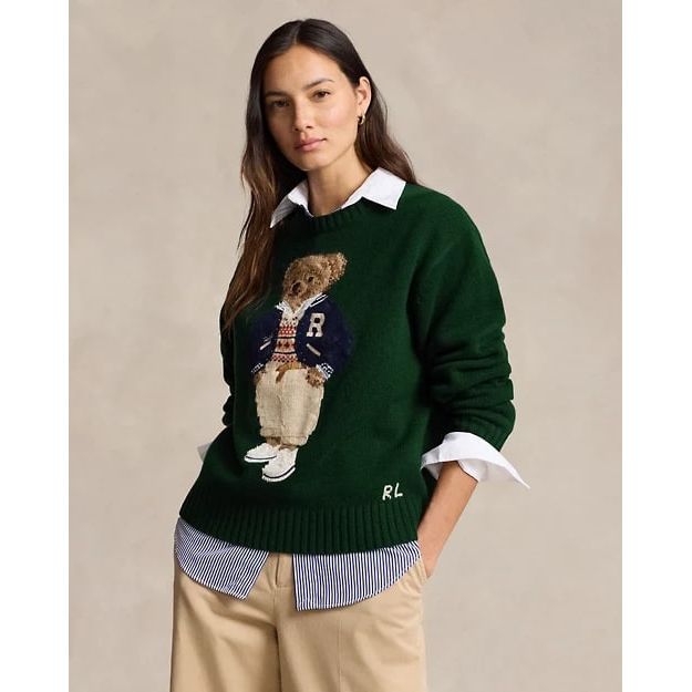 RALPH LAUREN Polo Bear Wool-Cashmere Jumper