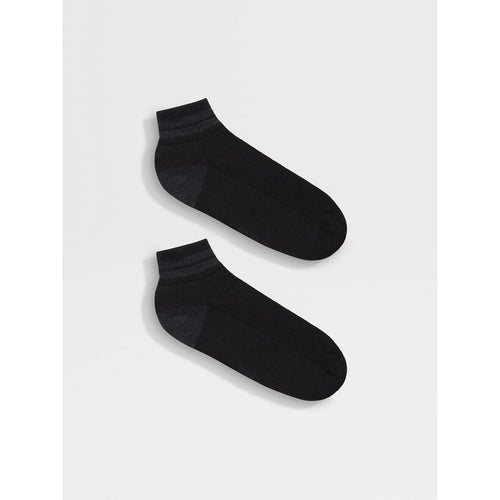 Load image into Gallery viewer, ZEGNA BLACK COTTON BLEND SOCKS
