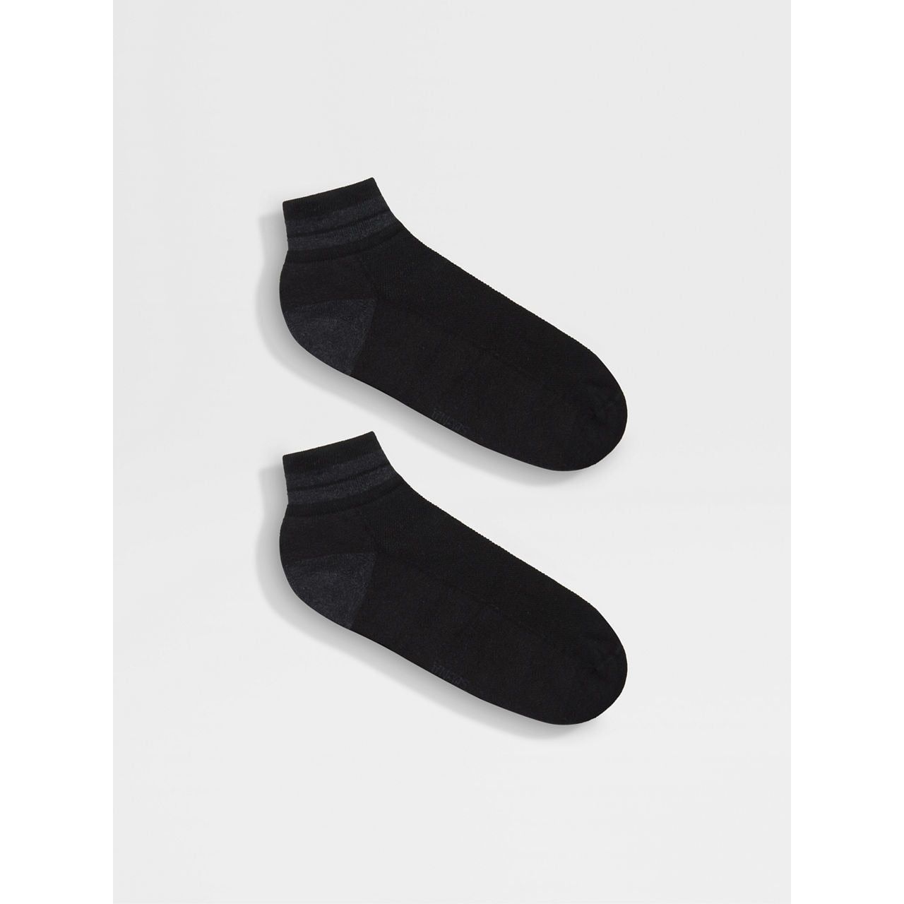 ZEGNA BLACK COTTON BLEND SOCKS