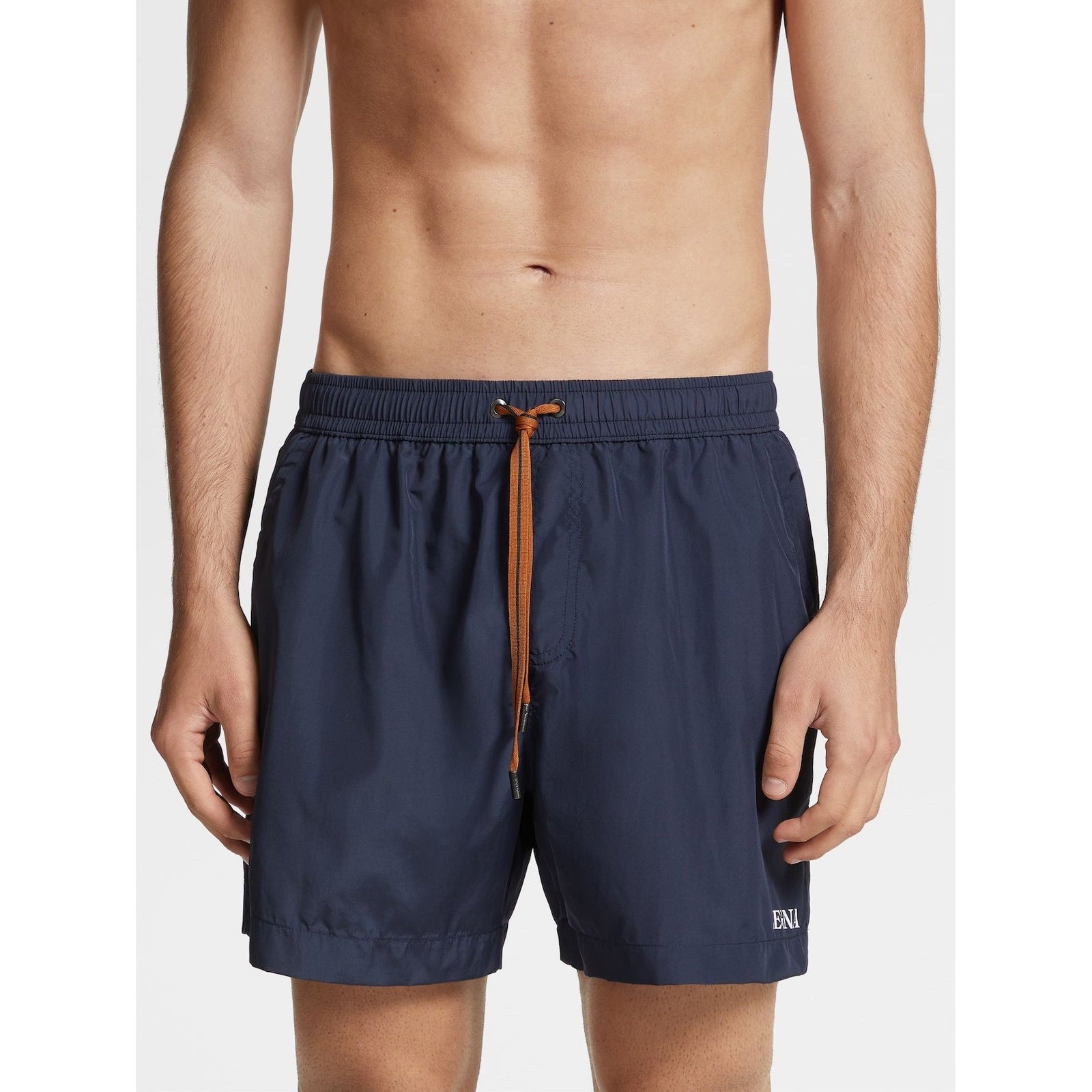 ZEGNA Navy Blue Technical Fabric Swim Boxers