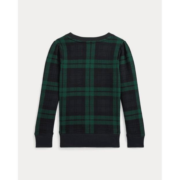 RALPH LAUREN Plaid Polo Bear Fleece Sweatshirt