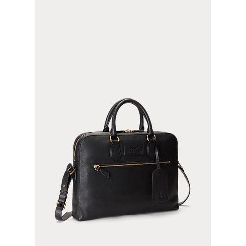 Load image into Gallery viewer, POLO RALPH LAUREN PEBBLED LEATHER COMMUTER BAG - Yooto
