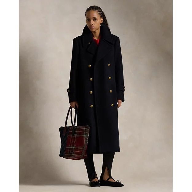 RALPH LAUREN Wool Melton Long Coat