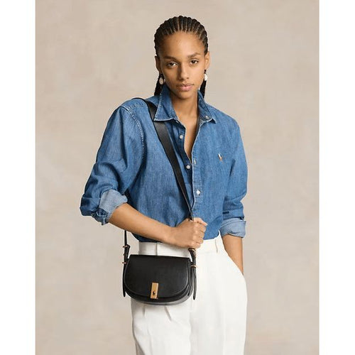 Load image into Gallery viewer, RALPH LAUREN Polo ID Calfskin Mini Saddle Bag
