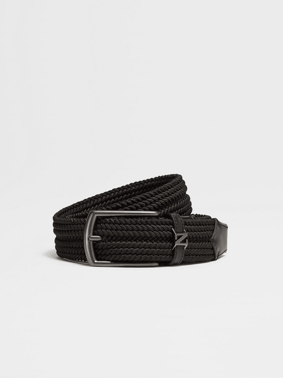 ZEGNA BLACK RAYON BELT