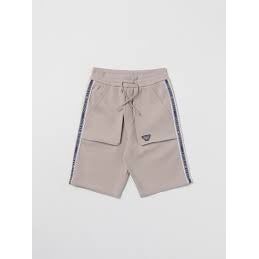 EMPORIO ARMANI KIDS DOUBLE-JERSEY DRAWSTRING BERMUDA SHORTS WITH LOGO TAPE - Yooto