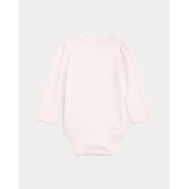 RALPH LAUREN Puff-Sleeve Cotton Jersey Bodysuit