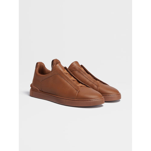 Load image into Gallery viewer, ZEGNA Vicuna Color Deerskin Triple Stitch™ Low Top Sneakers
