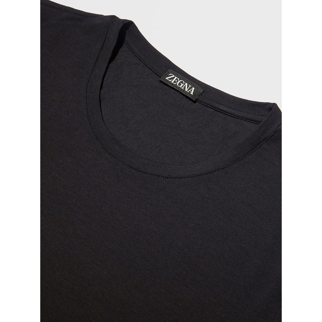 ZEGNA BLACK STRETCH MODAL T-SHIRT